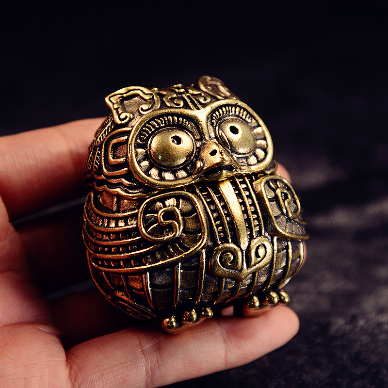 Antique Brass Cute Owl Small S - Home Decor Humacao บทวิจารณ์และราคา