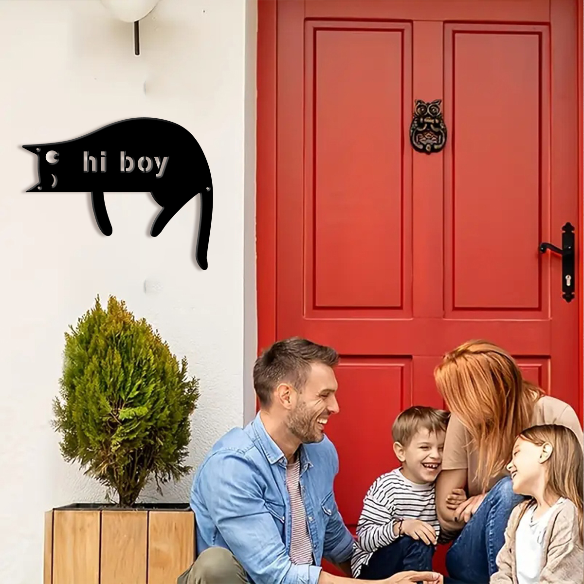 1Pc Custom cat Metal Door Stre - Home Decor Garden บทวิจารณ์และราคา