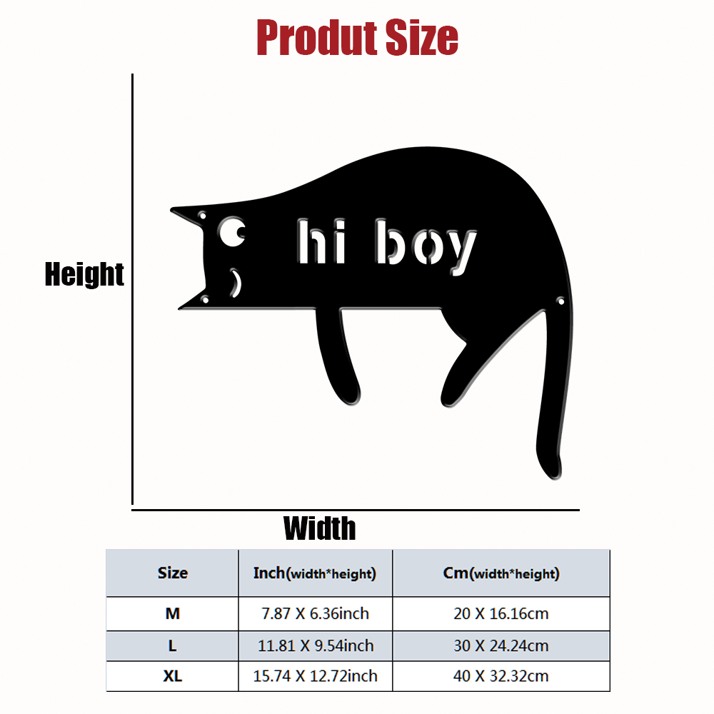 1Pc Custom cat Metal Door Stre - Home Decor Garden บทวิจารณ์และราคา