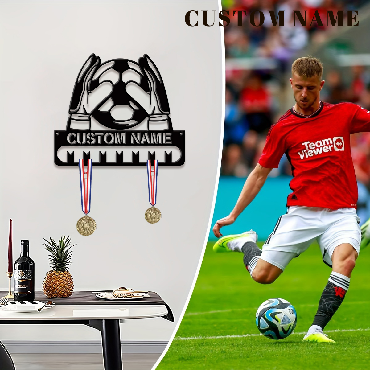 Custom Football Player Metal M - Home Decor For Birthday บทวิจารณ์และราคา