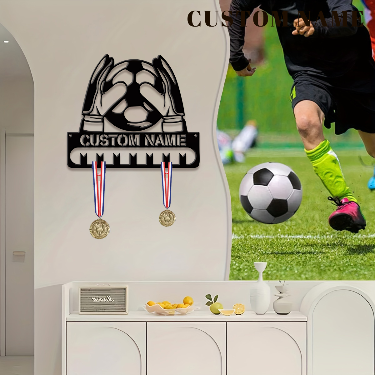 Custom Football Player Metal M - Home Decor For Birthday บทวิจารณ์และราคา