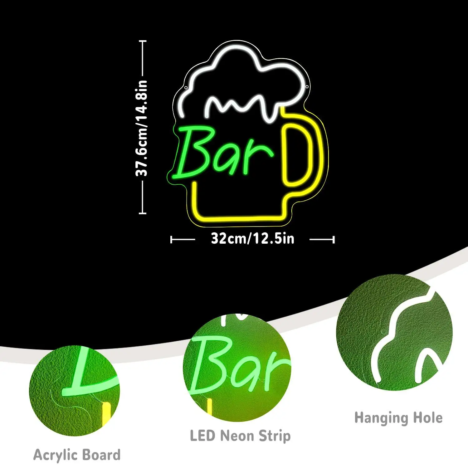 Beer Bar Neon Sign USB Dimmabl - Home Decor Gift บทวิจารณ์และราคา