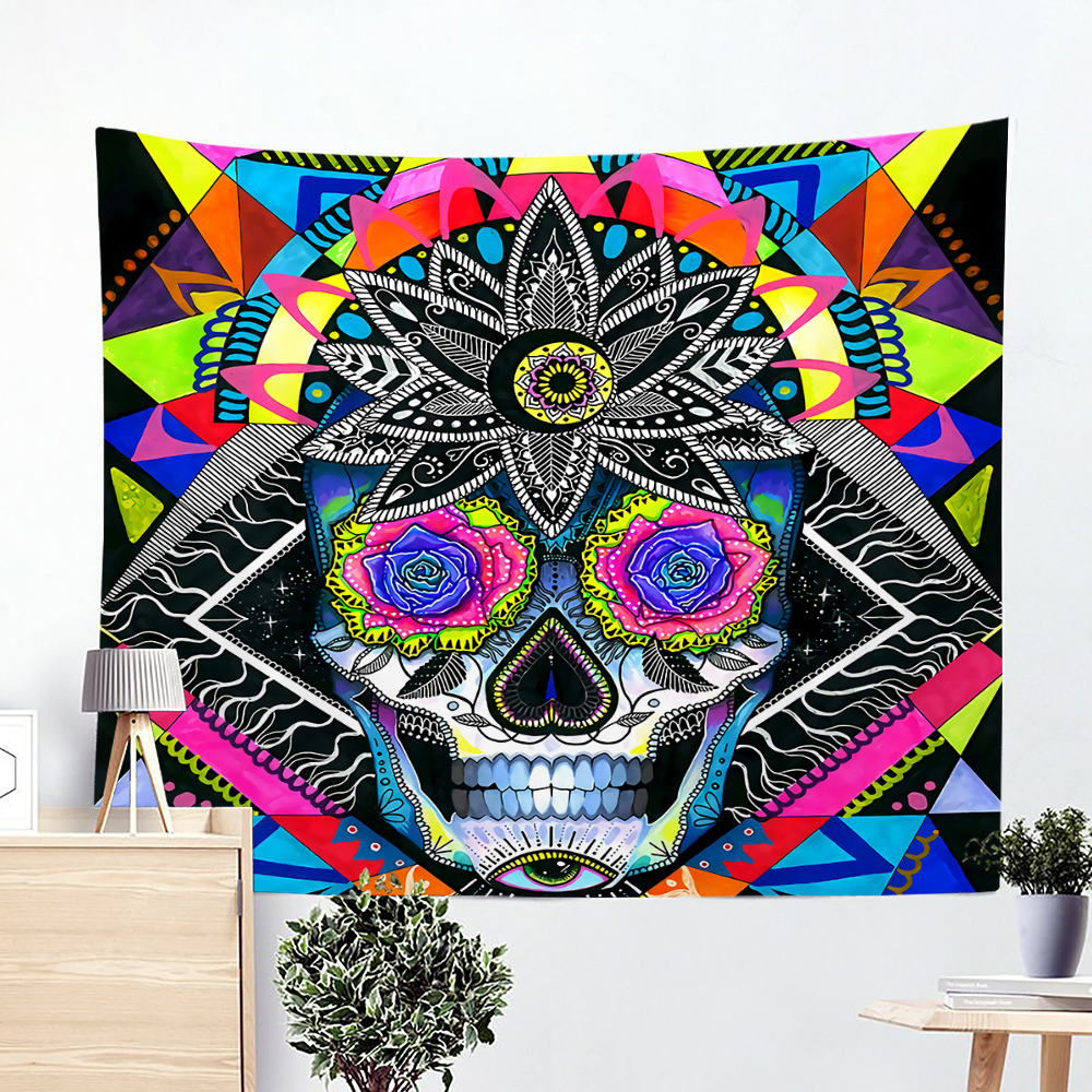Tapestry Psychedelic Pattern Y - Home Decor Hippie บทวิจารณ์และราคา