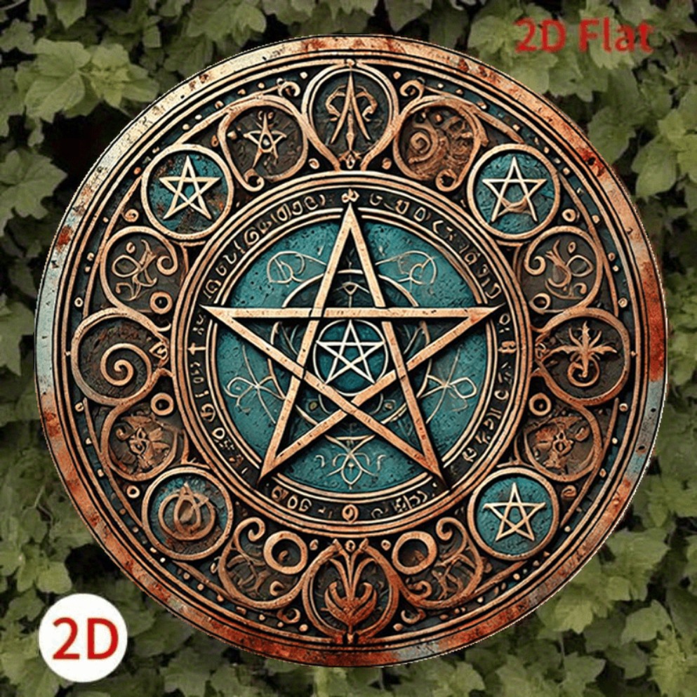 Vintage Wiccan Pentagram Metal - Home Decor Gothic บทวิจารณ์และราคา