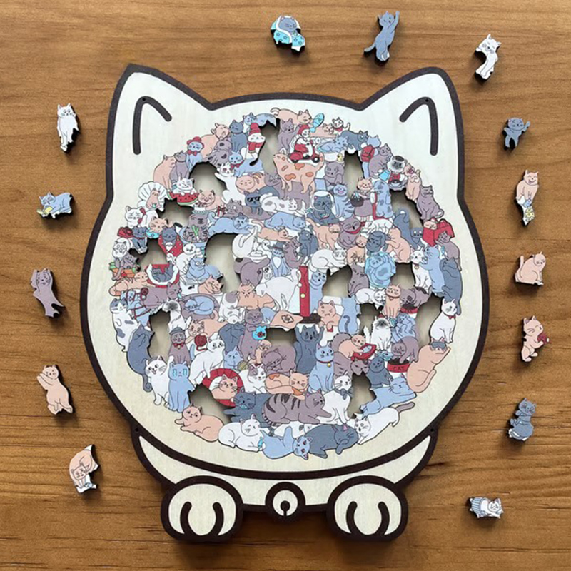 135-Piece Cat Shape Wooden Puz - Home Decor Color Palettes บทวิจารณ์และราคา