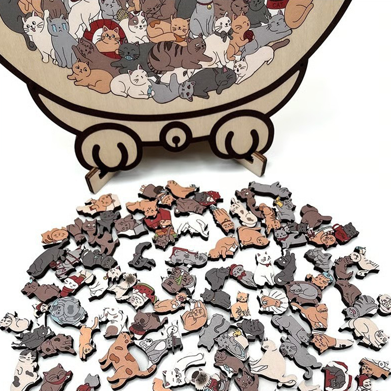 135-Piece Cat Shape Wooden Puz - Home Decor Color Palettes บทวิจารณ์และราคา