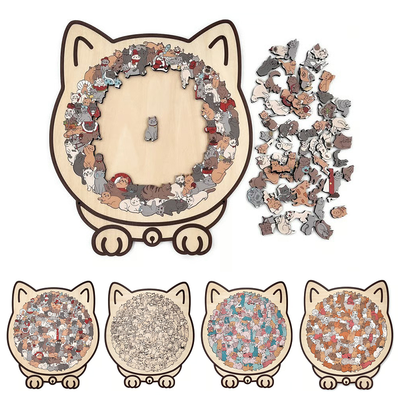 135-Piece Cat Shape Wooden Puz - Home Decor Color Palettes บทวิจารณ์และราคา