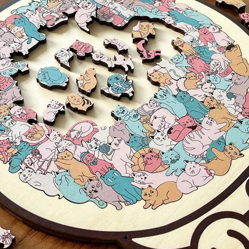 135-Piece Cat Shape Wooden Puz - Home Decor Color Palettes บทวิจารณ์และราคา