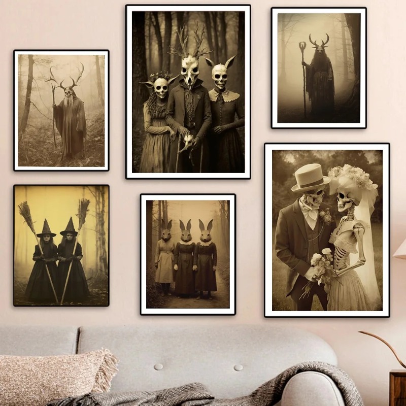 Dark Academia Art Grotesque Po - Home Decor Gothic บทวิจารณ์และราคา