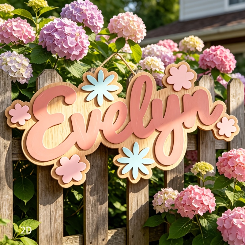 Personalized Floral Themed Nam - Home Decor For Birthday บทวิจารณ์และราคา