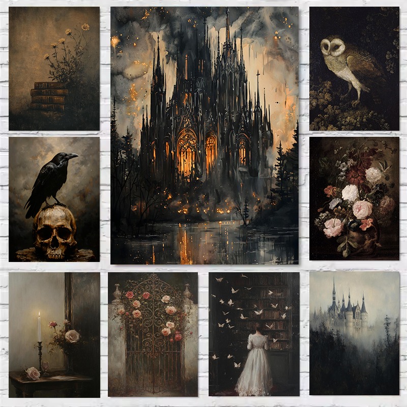 Dark Academia Antique Gothic C - Home Decor Gothic บทวิจารณ์และราคา