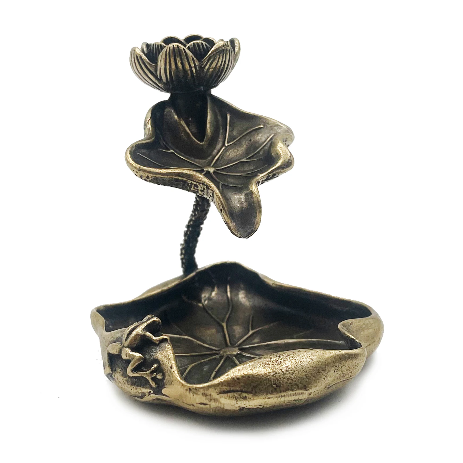 Antique Brass Lotus Leaf Backf - Home Decor Humacao บทวิจารณ์และราคา