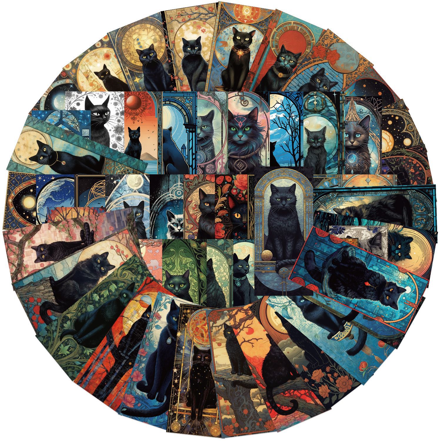 60PCS Dark Gothic Black Cat Ho - Home Decor Gothic บทวิจารณ์และราคา