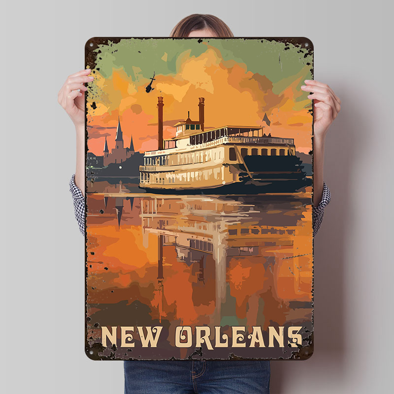 Travel to New Orleans Printed  - Home Decor New Orleans บทวิจารณ์และราคา