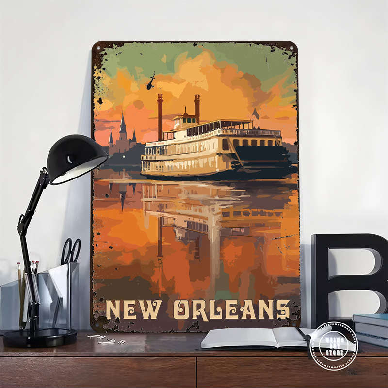 Travel to New Orleans Printed  - Home Decor New Orleans บทวิจารณ์และราคา