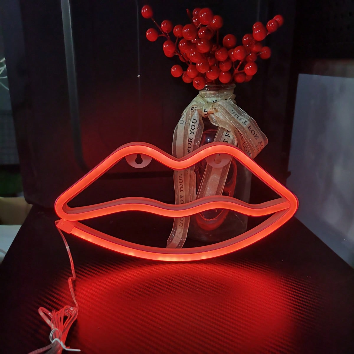 1 Pack Red Lips LED Neon Sign, - Home Decor Room บทวิจารณ์และราคา