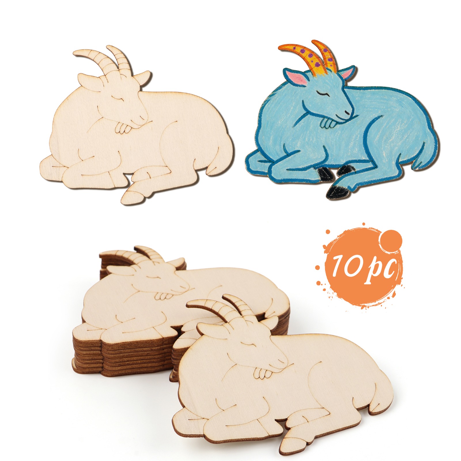 10pcs/set Unfinished Wood Shee - Home Decor You บทวิจารณ์และราคา
