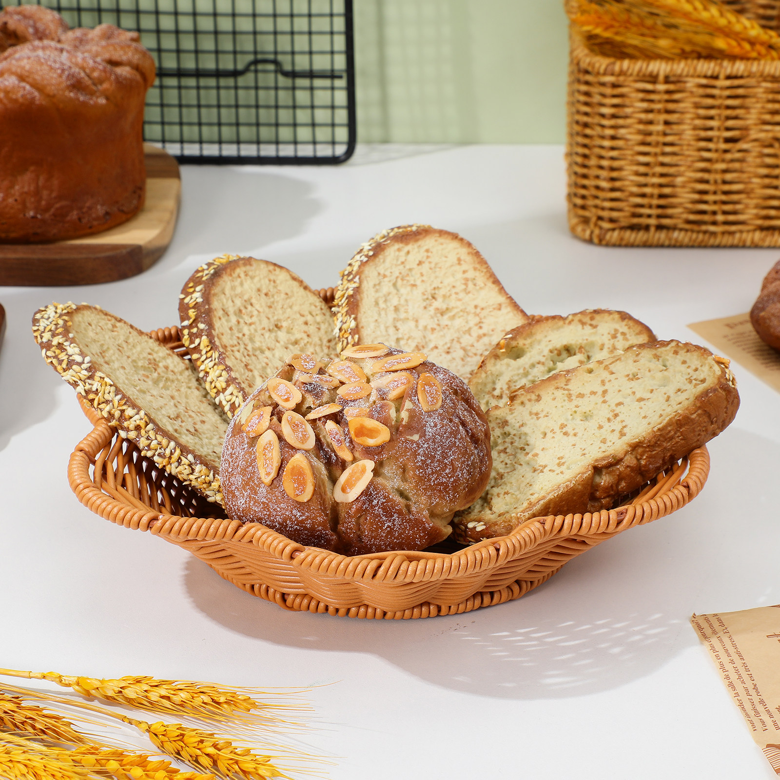 Woven Imitation Rattan Bread B - Home Decor Rattan บทวิจารณ์และราคา