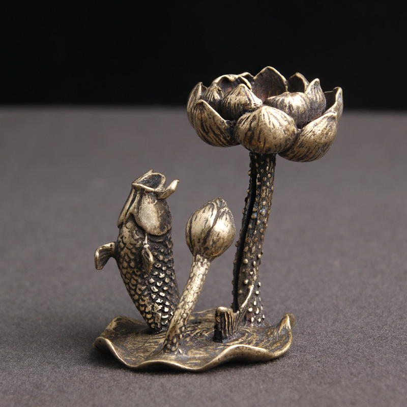 Antique Bronze Lotus Carp Desk - Home Decor Humacao บทวิจารณ์และราคา