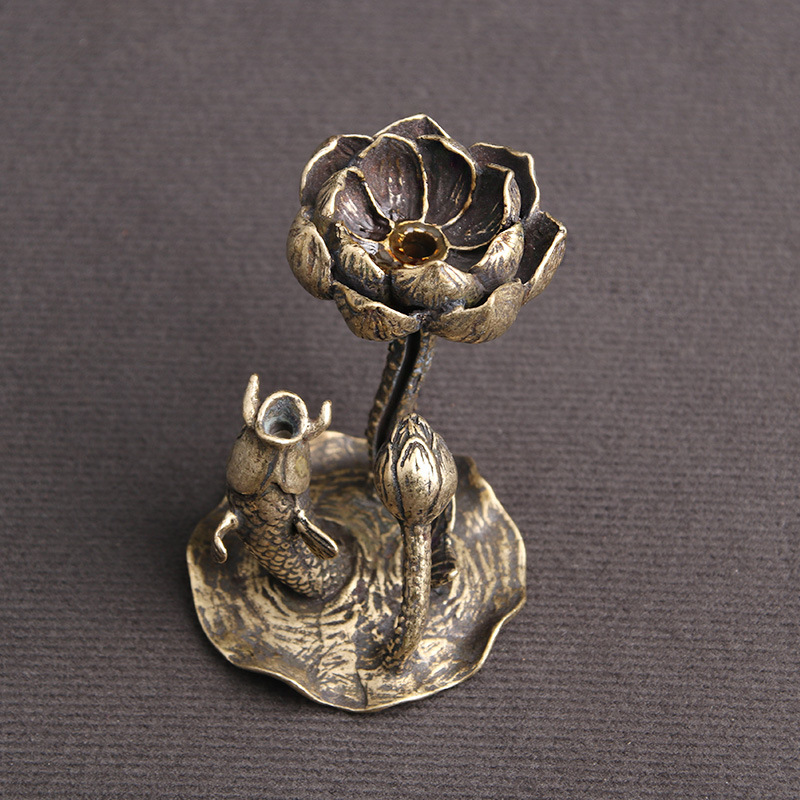 Antique Bronze Lotus Carp Desk - Home Decor Humacao บทวิจารณ์และราคา