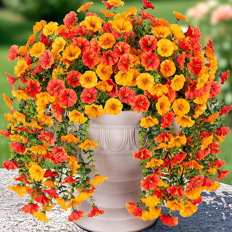 (Ce14)Artificial Morning Glory - Home Decor Rattan บทวิจารณ์และราคา