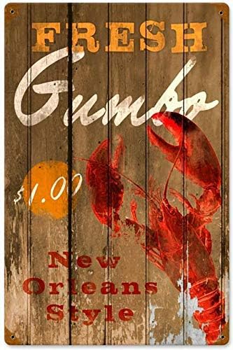 Tin Sign Vintage Chic Art Deco - Home Decor New Orleans บทวิจารณ์และราคา
