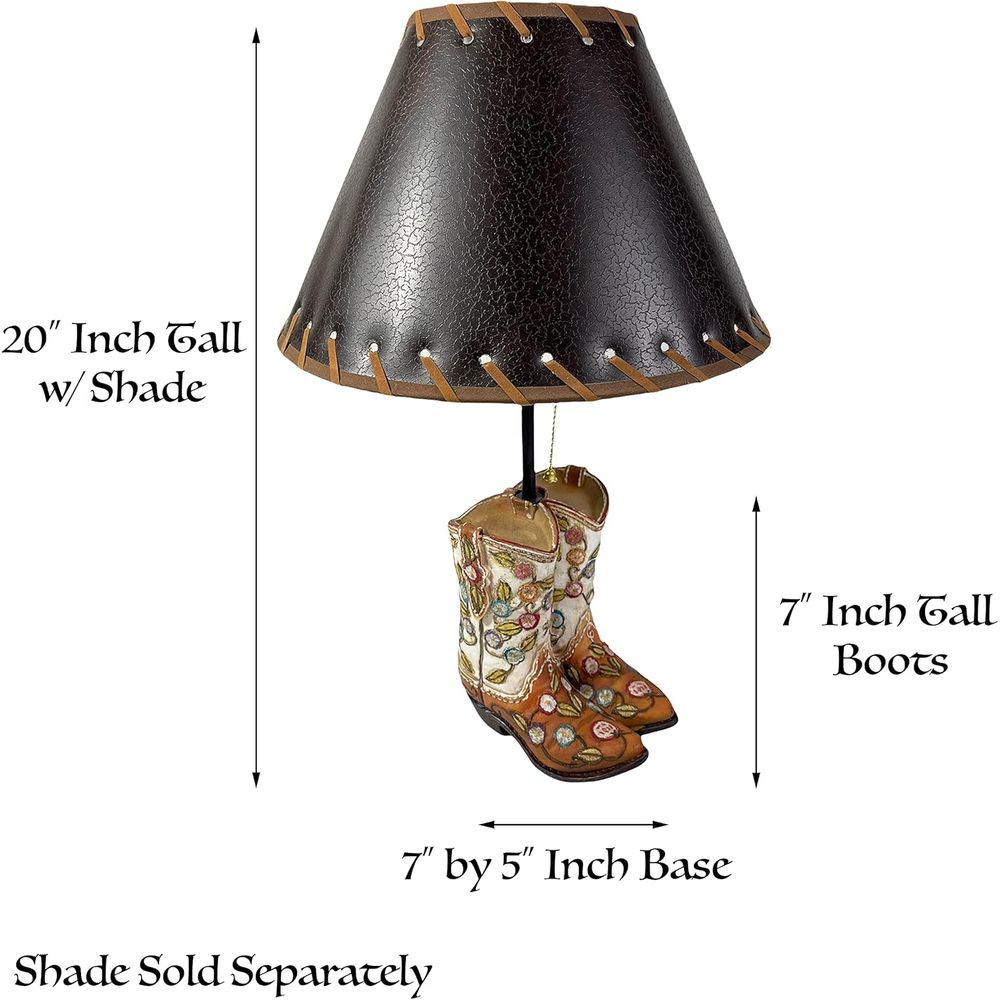 Western Cowboy Boot Table Lamp - Home Decor Room บทวิจารณ์และราคา
