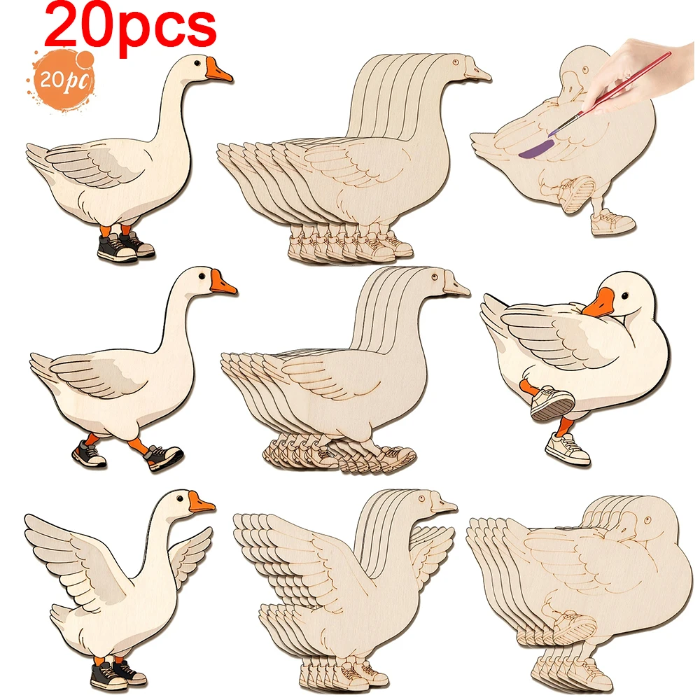 20pcs Unfinished Wooden Craft  - Home Decor You บทวิจารณ์และราคา