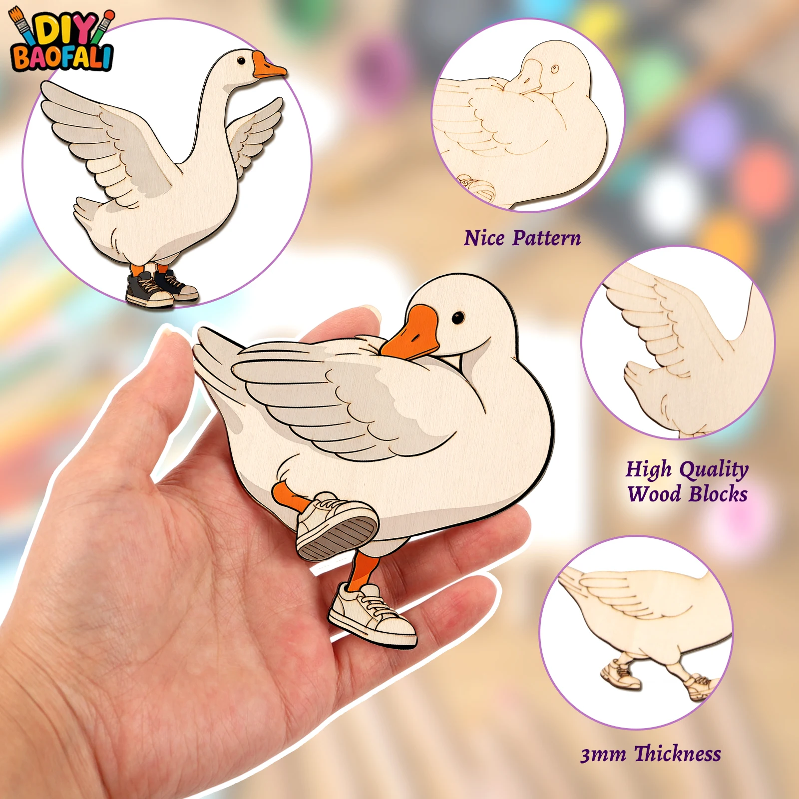 20pcs Unfinished Wooden Craft  - Home Decor You บทวิจารณ์และราคา