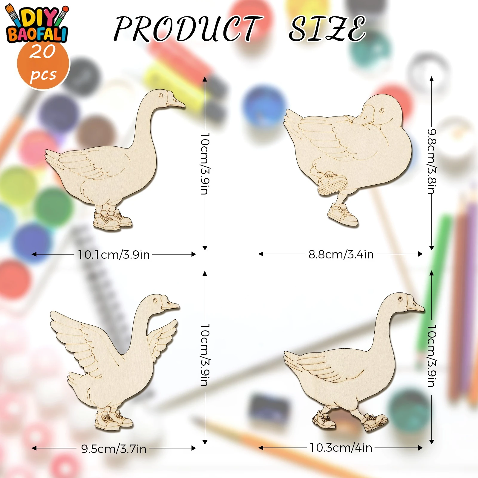 20pcs Unfinished Wooden Craft  - Home Decor You บทวิจารณ์และราคา