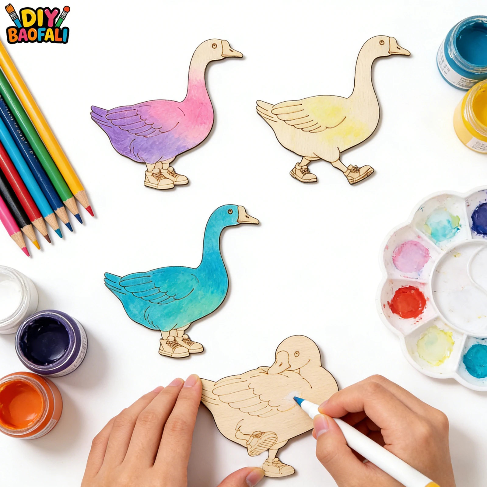 20pcs Unfinished Wooden Craft  - Home Decor You บทวิจารณ์และราคา