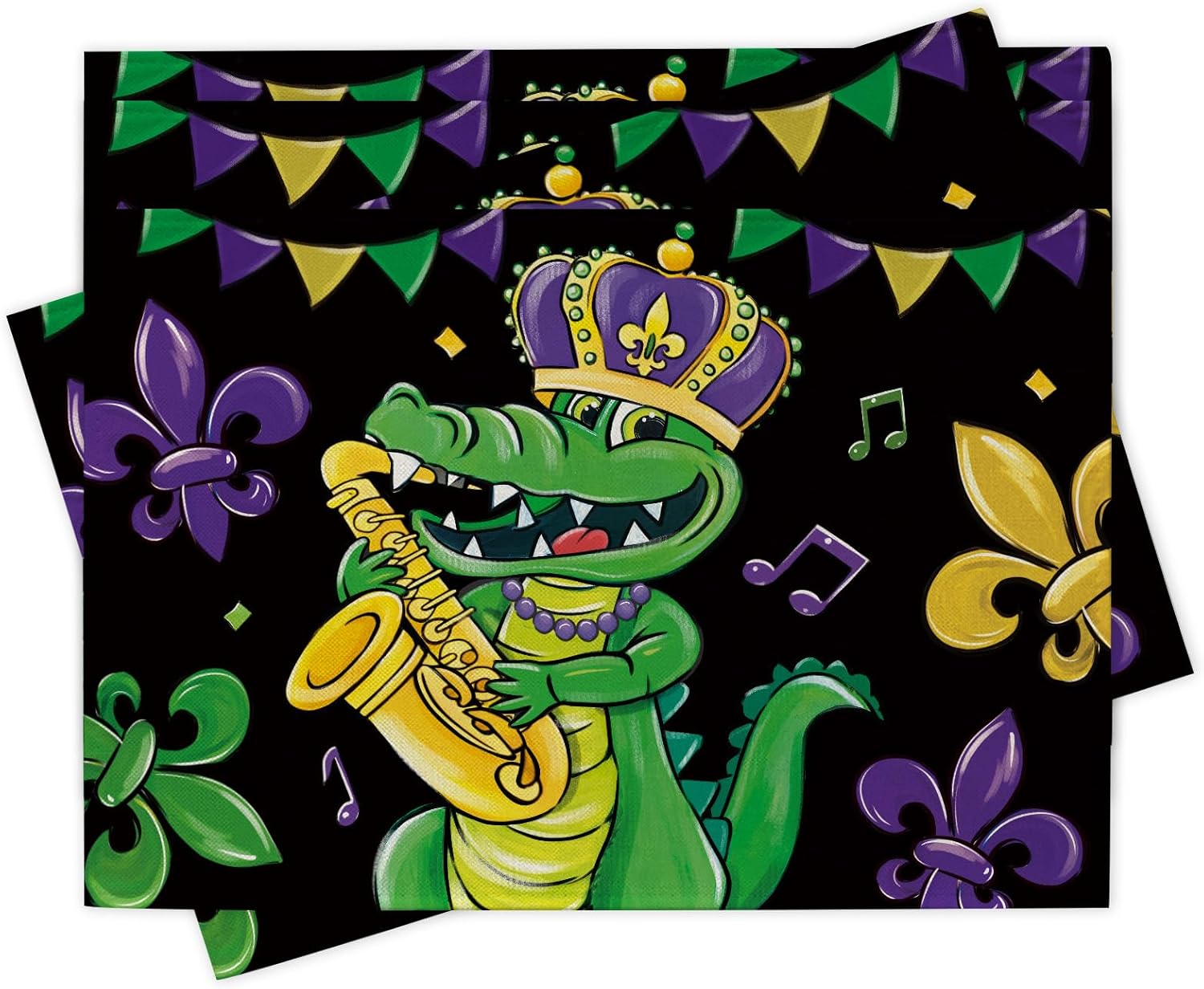 Mardi Gras Alligator Placemats - Home Decor New Orleans บทวิจารณ์และราคา