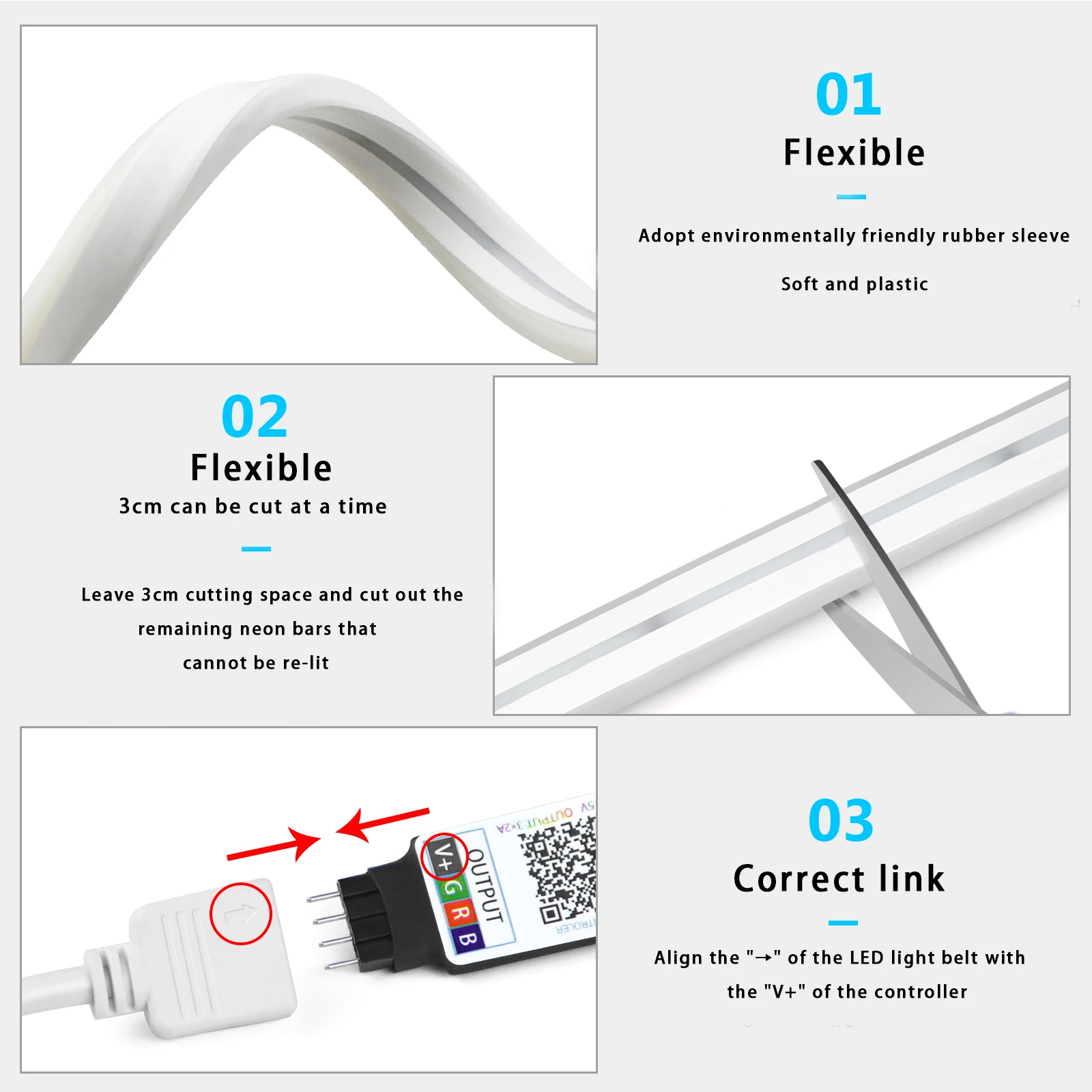 1-5m RGB LED Neon Strip Light  - Home Decor Room บทวิจารณ์และราคา